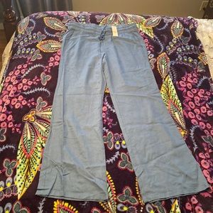 Sky blue wide legged pants